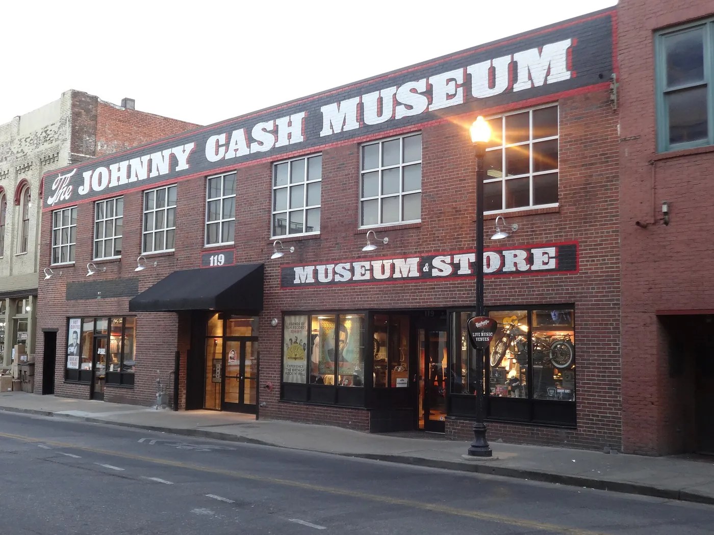 Entrance of the Johnny Cash Museum in Nashville